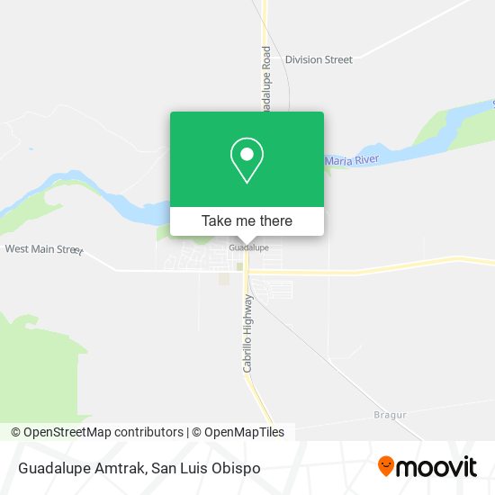 Guadalupe Amtrak map