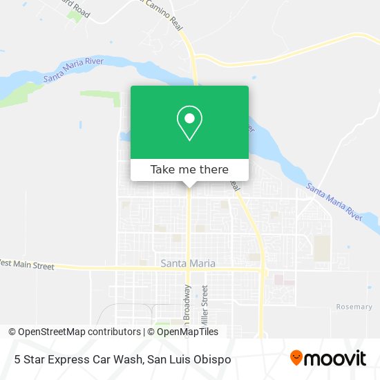 5 Star Express Car Wash map