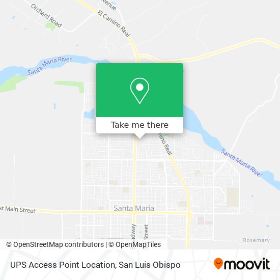 UPS Access Point Location map