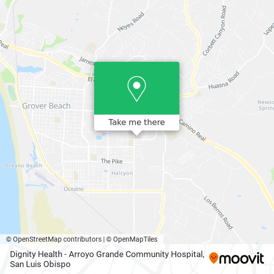 Mapa de Dignity Health - Arroyo Grande Community Hospital