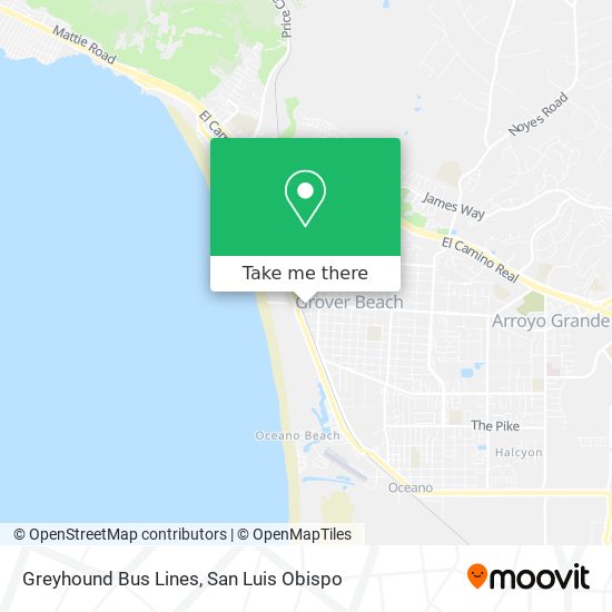 Greyhound Bus Lines map