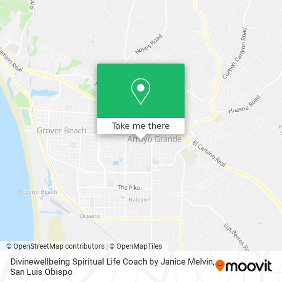 Divinewellbeing Spiritual Life Coach by Janice Melvin map