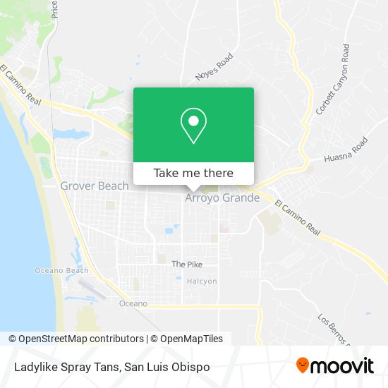 Ladylike Spray Tans map