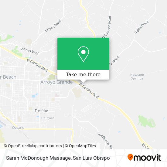 Mapa de Sarah McDonough Massage