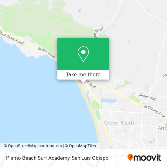 Pismo Beach Surf Academy map