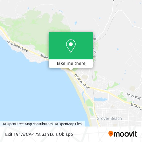 Exit 191A/CA-1/S map