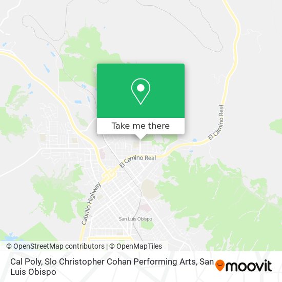 Mapa de Cal Poly, Slo Christopher Cohan Performing Arts