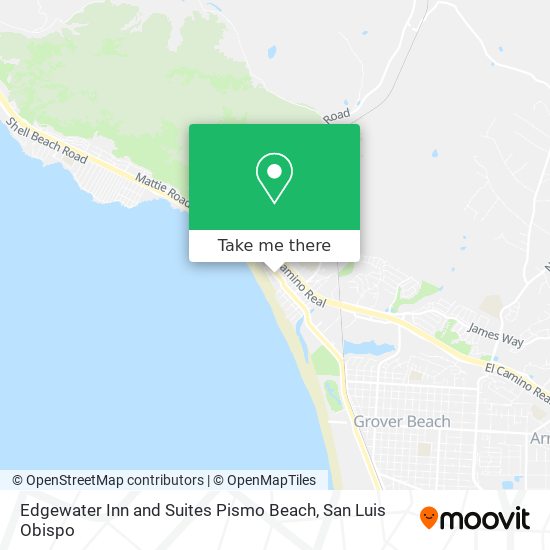 Edgewater Inn and Suites Pismo Beach map