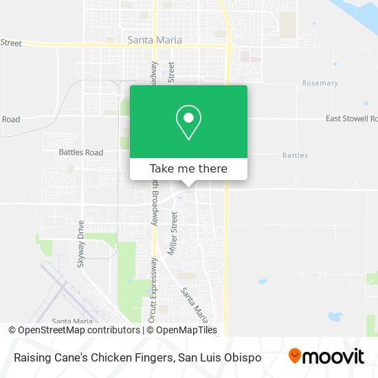 Raising Cane's Chicken Fingers map