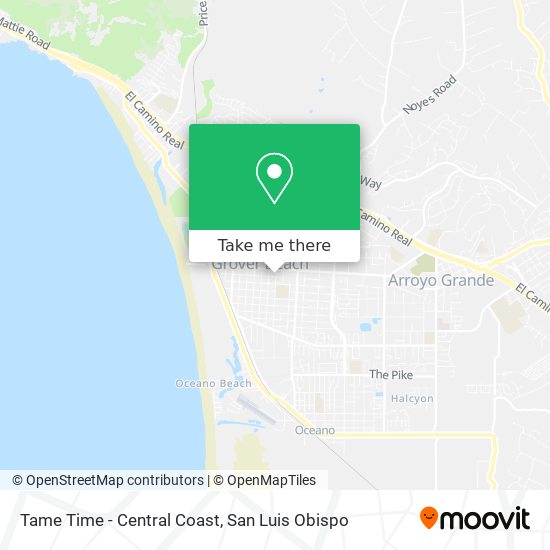 Tame Time - Central Coast map