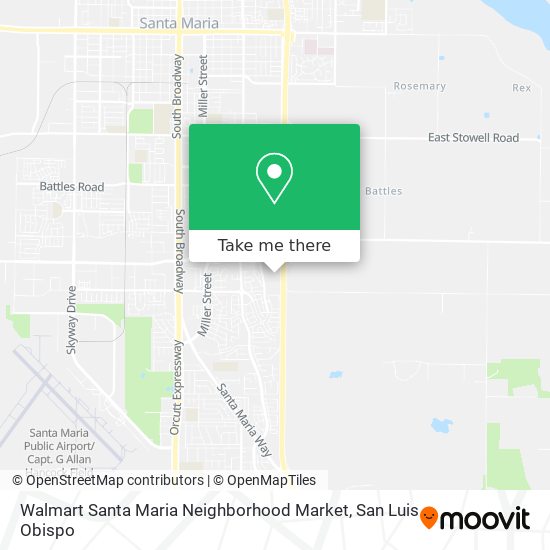 Mapa de Walmart Santa Maria Neighborhood Market