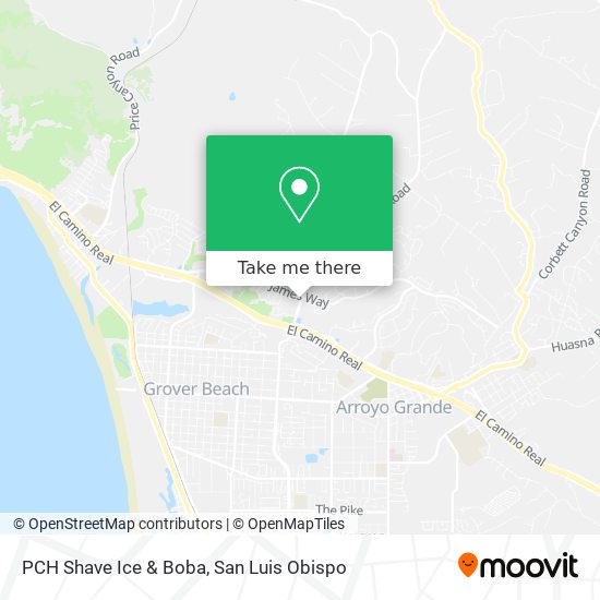 PCH Shave Ice & Boba map