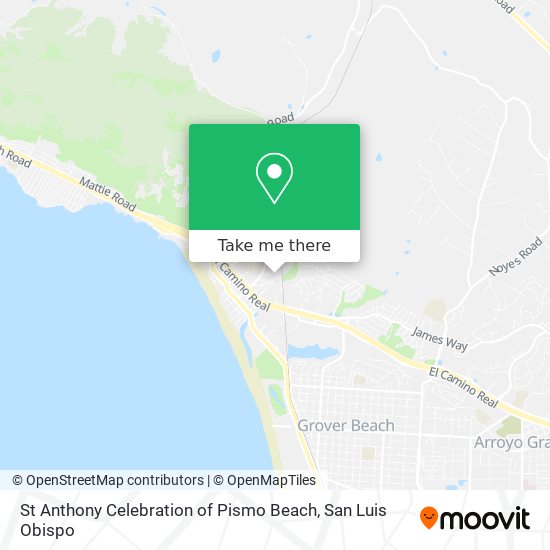 Mapa de St Anthony Celebration of Pismo Beach