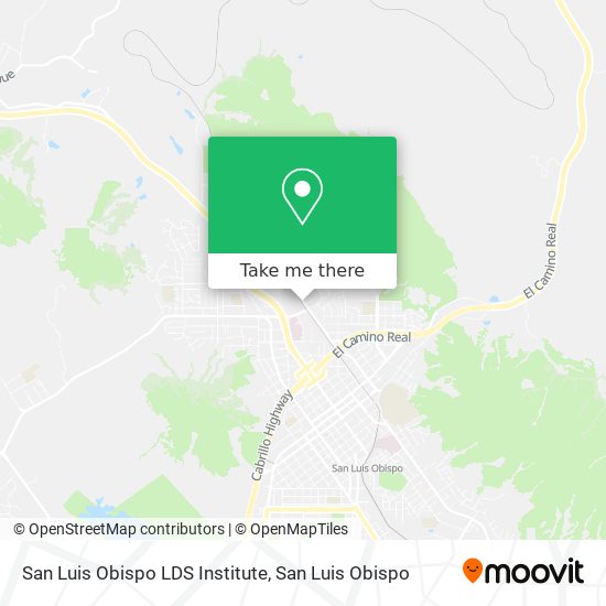 San Luis Obispo LDS Institute map