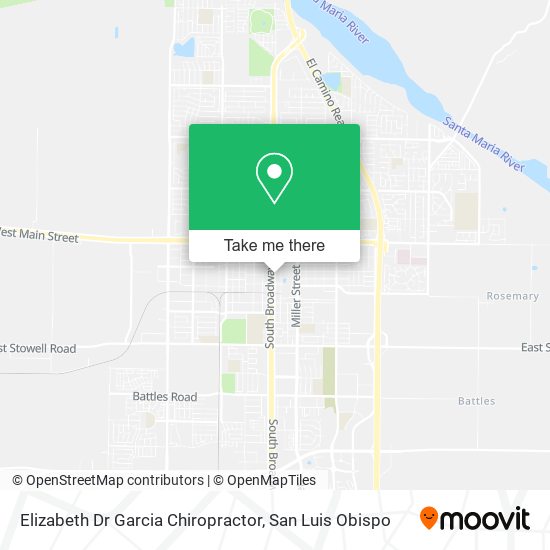 Mapa de Elizabeth Dr Garcia Chiropractor