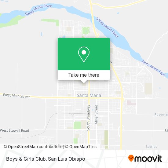 Boys & Girls Club map