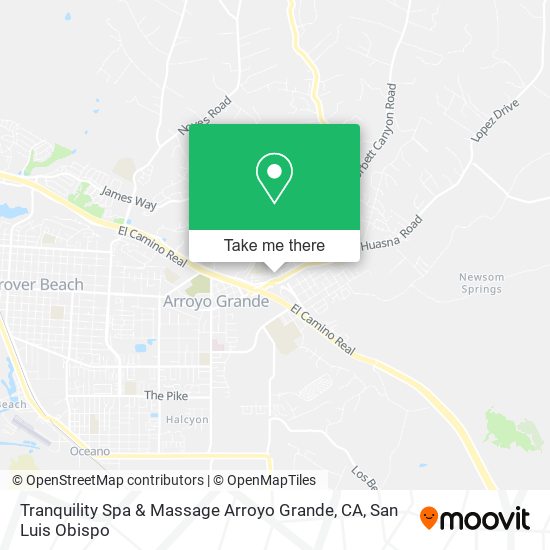 Mapa de Tranquility Spa & Massage Arroyo Grande, CA