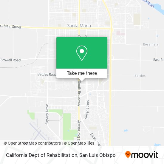 California Dept of Rehabilitation map