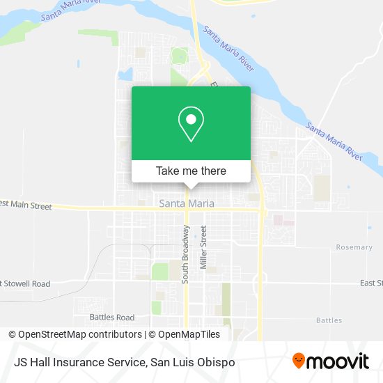 Mapa de JS Hall Insurance Service