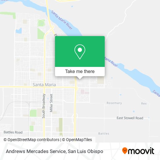 Andrews Mercades Service map
