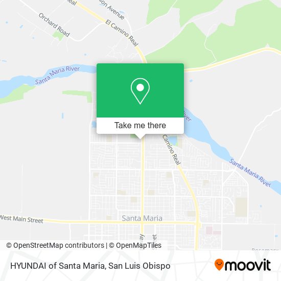 HYUNDAI of Santa Maria map