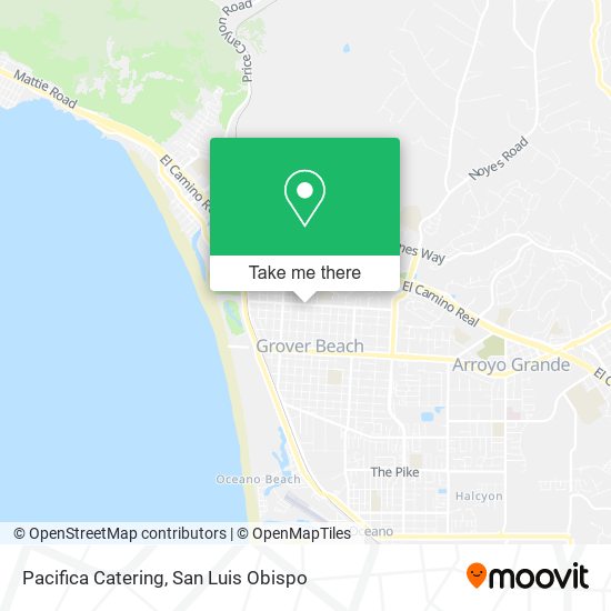 Pacifica Catering map