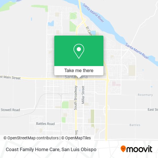 Coast Family Home Care map