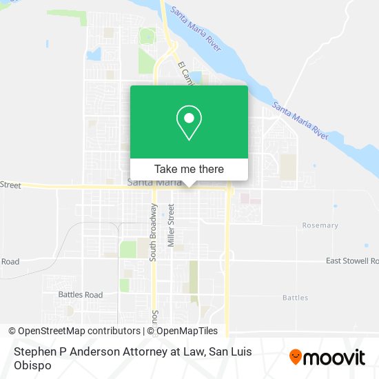 Stephen P Anderson Attorney at Law map