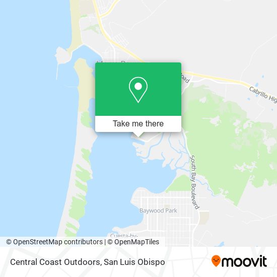 Central Coast Outdoors map