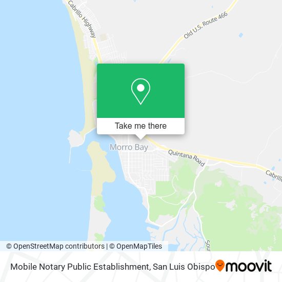 Mobile Notary Public Establishment map