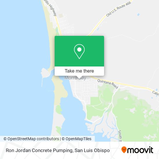 Ron Jordan Concrete Pumping map