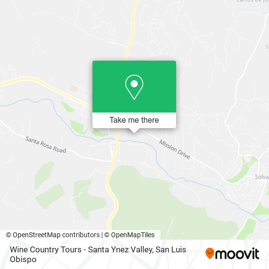 Mapa de Wine Country Tours - Santa Ynez Valley