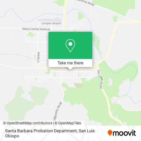 Santa Barbara Probation Department map