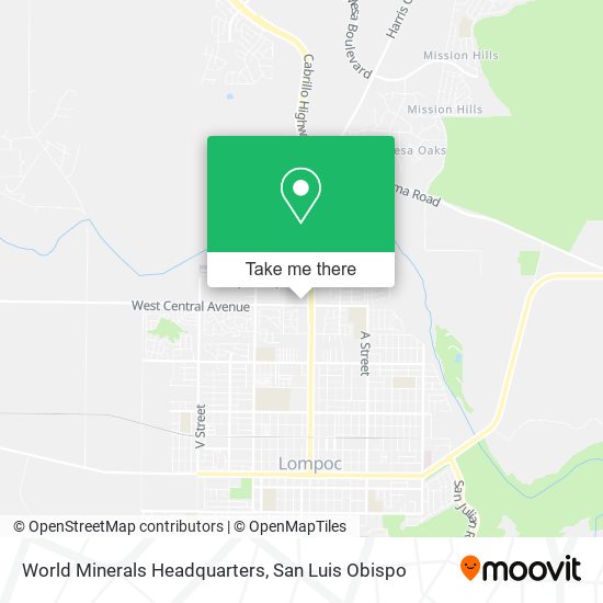 World Minerals Headquarters map