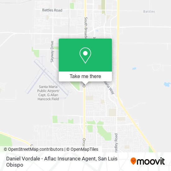 Mapa de Daniel Vordale - Aflac Insurance Agent