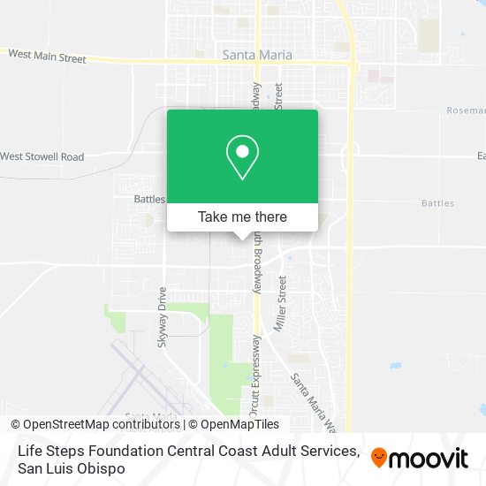 Life Steps Foundation Central Coast Adult Services map