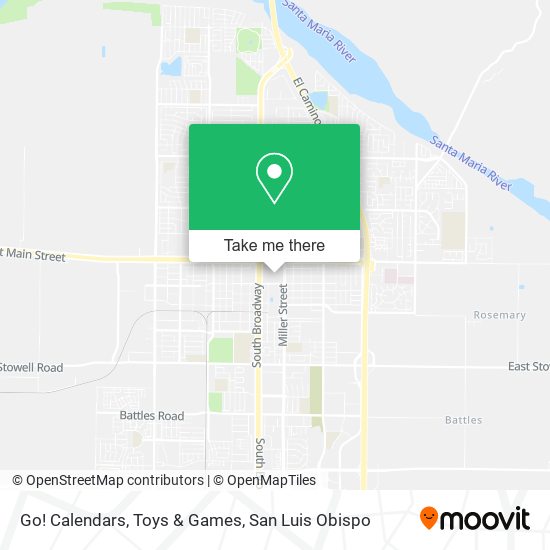 Go! Calendars, Toys & Games map