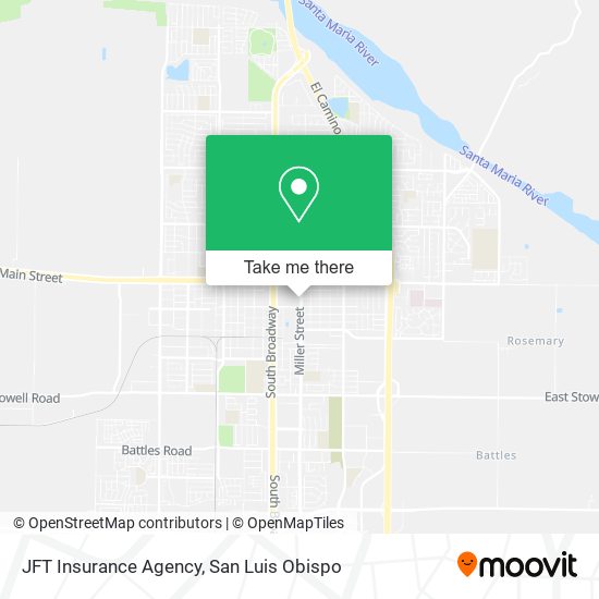 Mapa de JFT Insurance Agency
