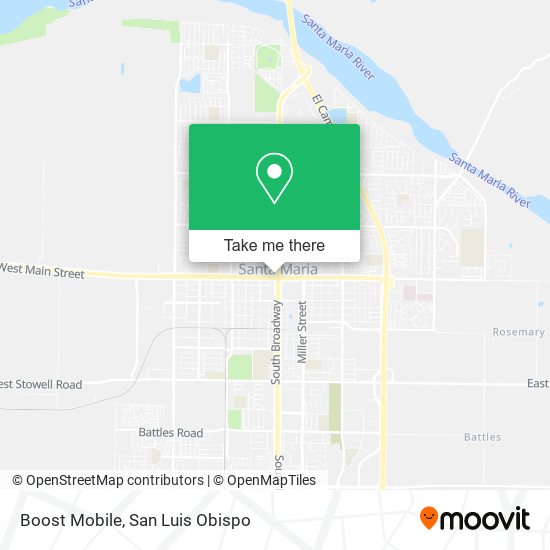 Mapa de Boost Mobile