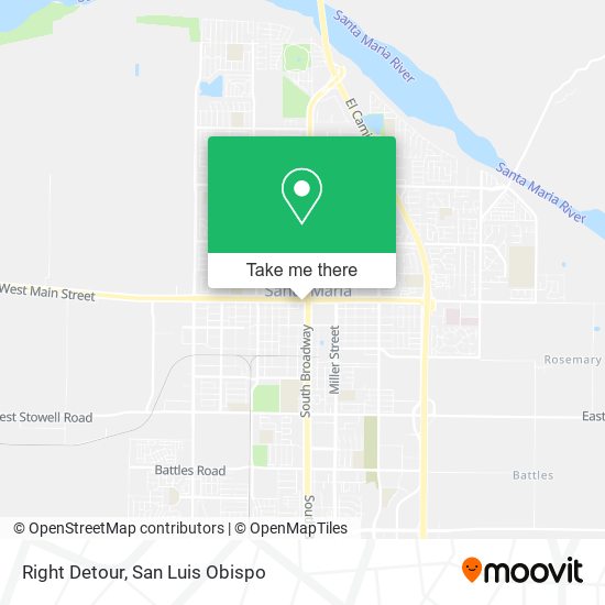 Right Detour map