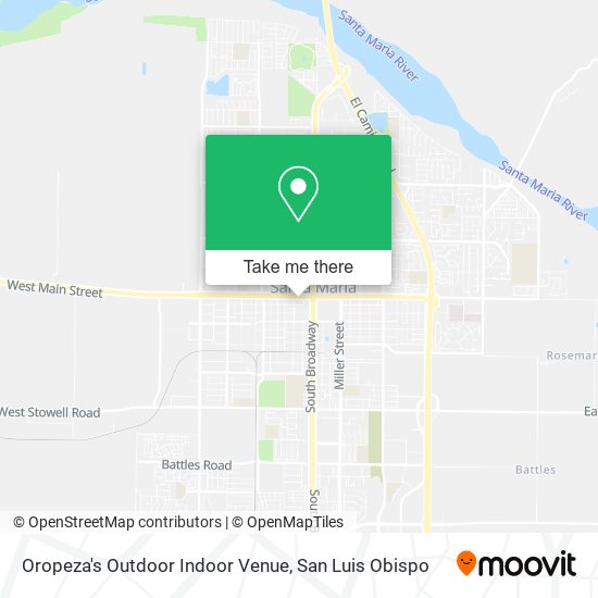 Oropeza's Outdoor Indoor Venue map