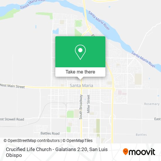 Mapa de Crucified Life Church - Galatians 2:20