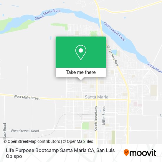 Mapa de Life Purpose Bootcamp Santa Maria CA