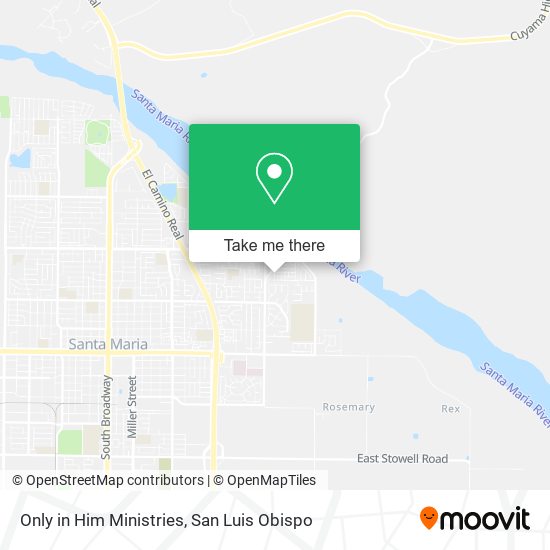 Mapa de Only in Him Ministries