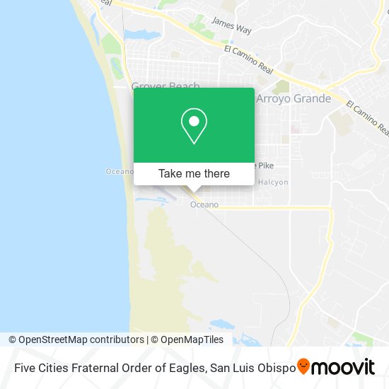 Five Cities Fraternal Order of Eagles map