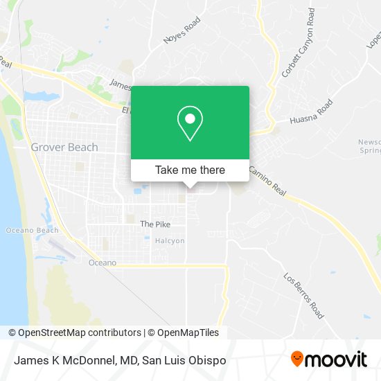 James K McDonnel, MD map
