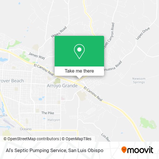 Al's Septic Pumping Service map