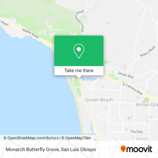 Monarch Butterfly Grove map