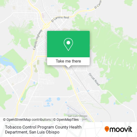 Mapa de Tobacco Control Program County Health Department