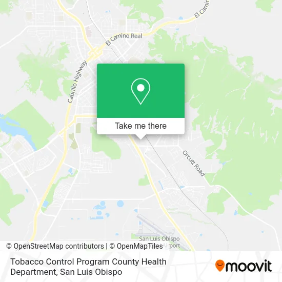 Tobacco Control Program County Health Department map